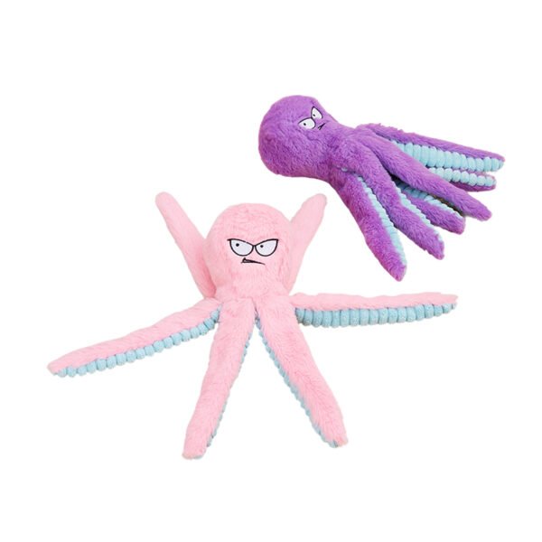 Octopus-Shaped Squeaky Bite-Resistant Dog Toy